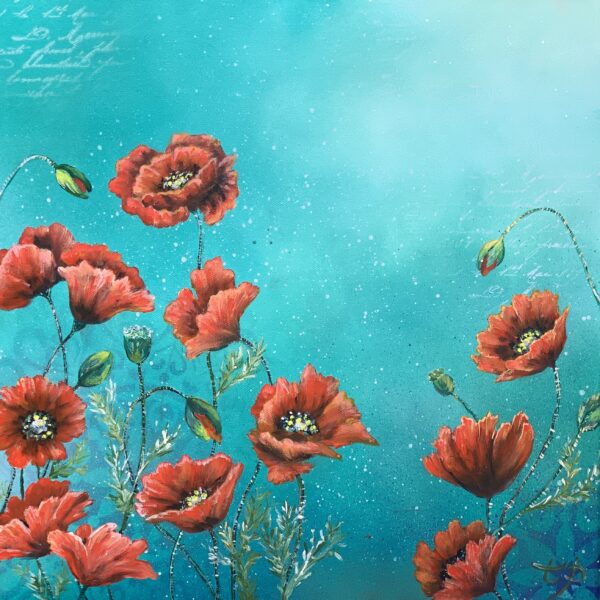 Contemporary Poppy Painting by Tandy [Pengelly