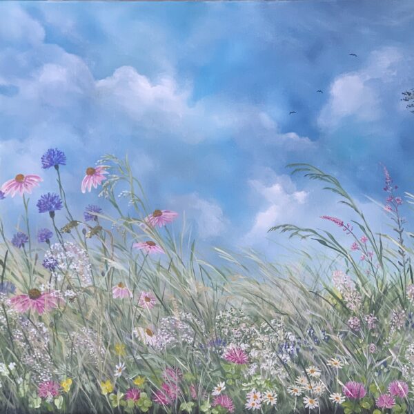 Wildflower Meadow Painting by Tandy Pengelly