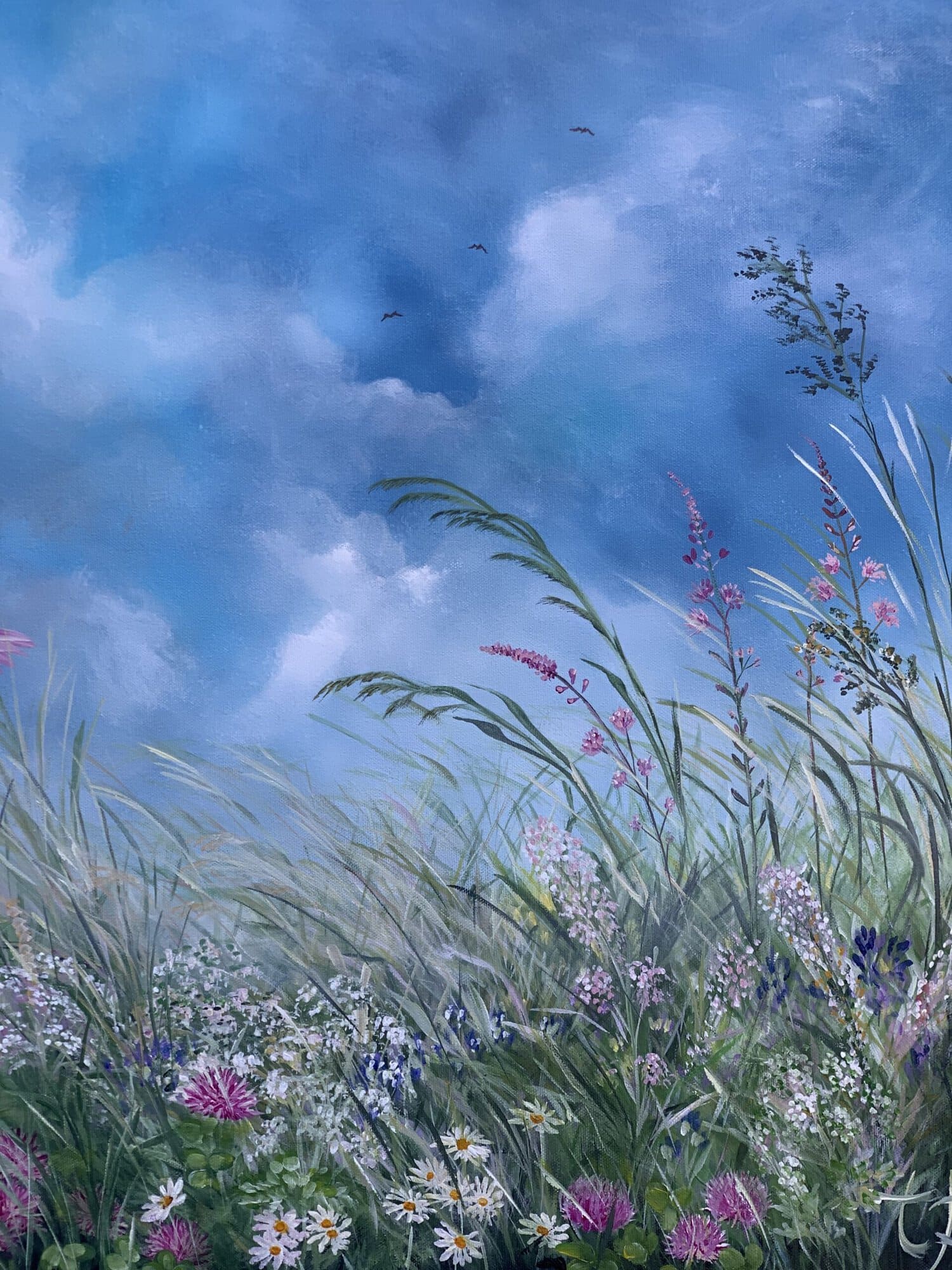 Wildflower Meadow Painting by Nature Artist Tandy Pengelly