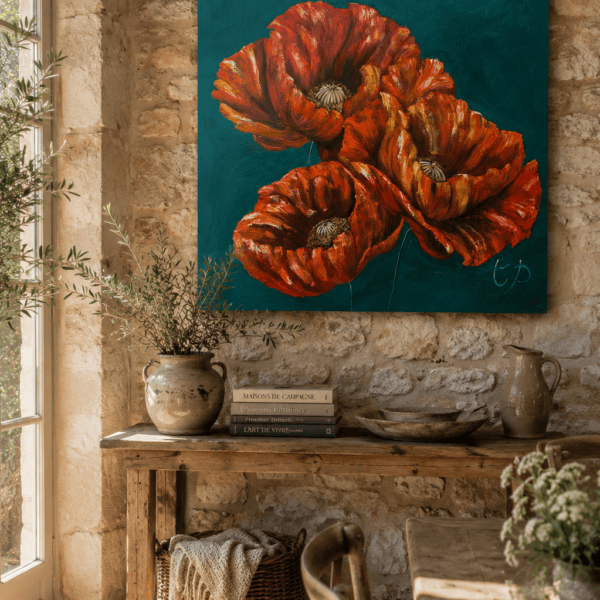 Floral Palette Knife Paintings by Tandy Pengelly